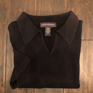 Banana Republic Black Short Sleeve Sweater